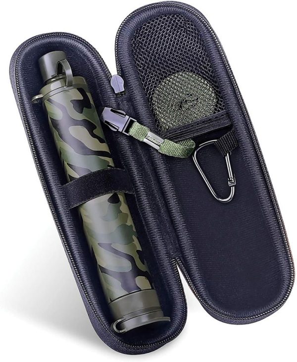 MSLOESF004Z.jpg Membrane Solutions Water Filter Straw Camo w/ Case