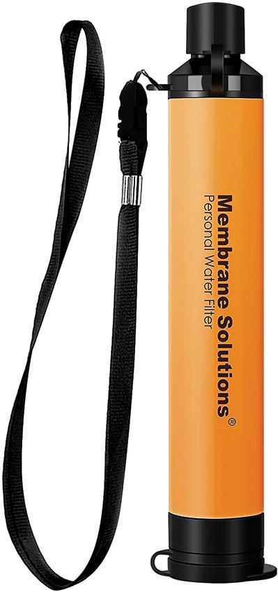 Membrane Solutions Water Filter Straw Orange - 0.1 Micron