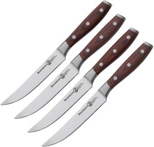 Messermeister Avanta Steak Knives Brown Pakkawood
