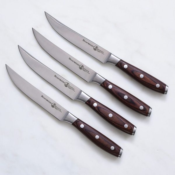 Messermeister Avanta Steak Knives Brown Pakkawood