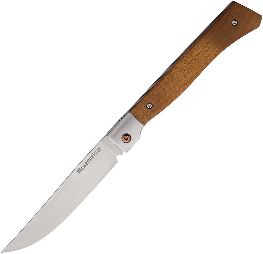 Messermeister Steak Knife Linerlock 4" X50CrMoV15 Carbonized Maple
