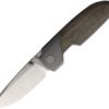 Matsey Basilisk Framelock 3" M390 Green Canvas Micarta Folding Knife