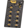 Lansky 10-in-1 Mini Tool Multi Tool Display Black Yellow Stainless