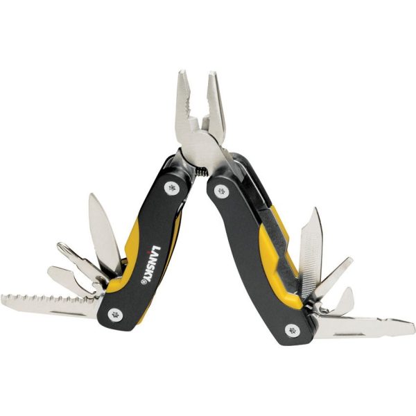 Lansky 10-in-1 Mini Tool Multi Tool Display Black Yellow Stainless