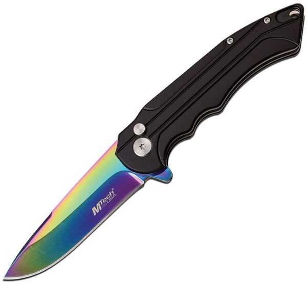 MTech Button Lock Spectrum Black Folding Knife