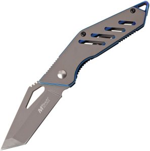MTech Linerlock Blue TiNi Tanto Folding Knife