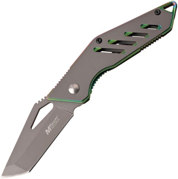 MTech MT1065RB Linerlock - Green Handle Tanto