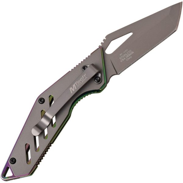 MTech MT1065RB Linerlock - Green Handle Tanto