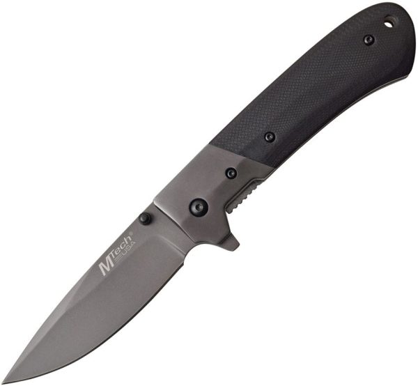 MTech MT1067GY Linerlock - Black G10 Gray Blade