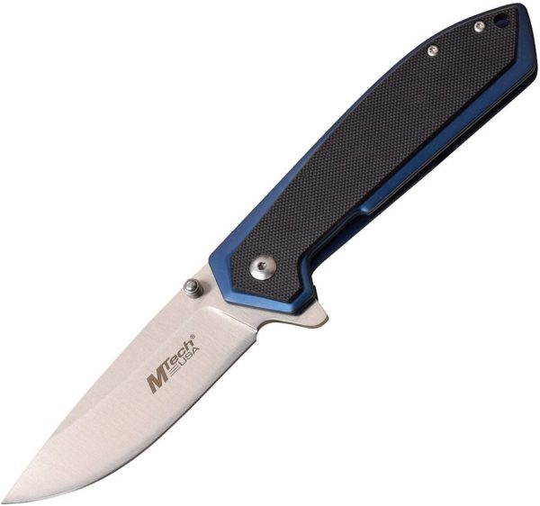 MTech MT1068BL Framelock - Blue TiNi G10 Inlay