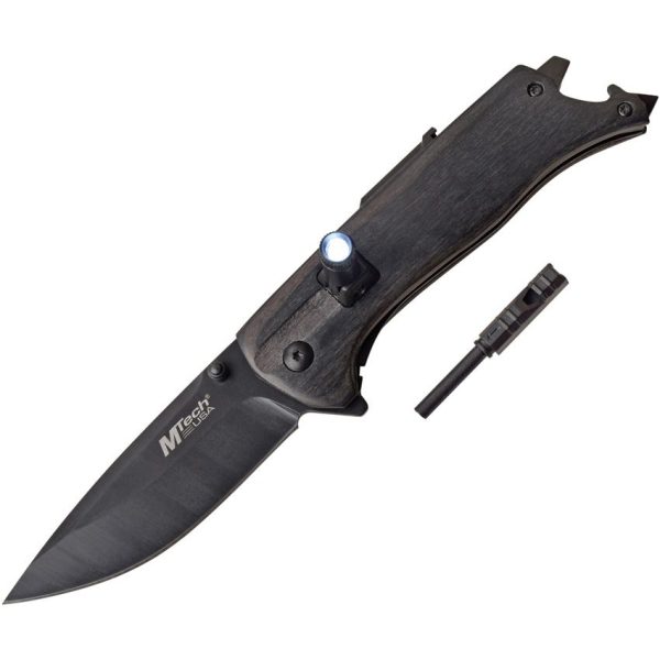 MTech MT1082BK Linerlock - Black Pakkawood Multi-Tool