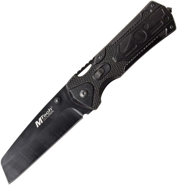 MTech 4.5" Closed Black Linerlock Multi-Tool Folding Knife
