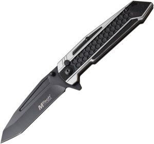 MTech Button Lock Tanto Folding Knife - Gray Handle