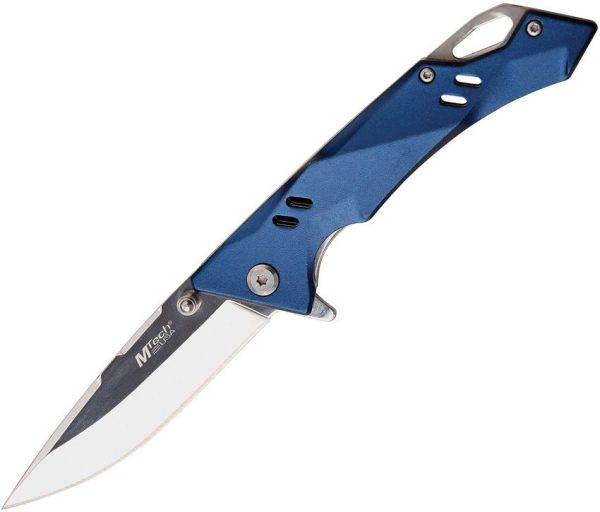 MTech Framelock Folding Knife - Blue Aluminum Handle