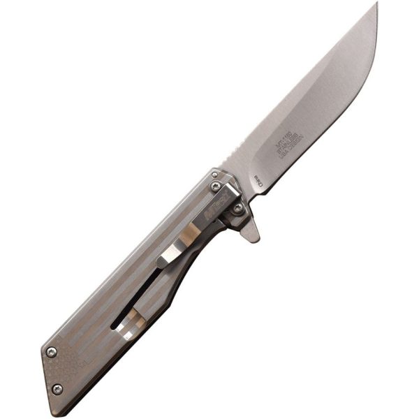 MTech Framelock Flag Folding Knife - G10 Handle