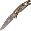 Mtech Linerlock Gray Folding Knife 3.5" Satin Blade Aluminum