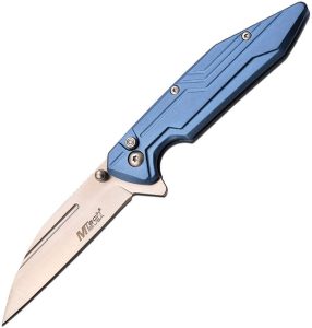 MTech Linerlock Blue Aluminum Folding Knife