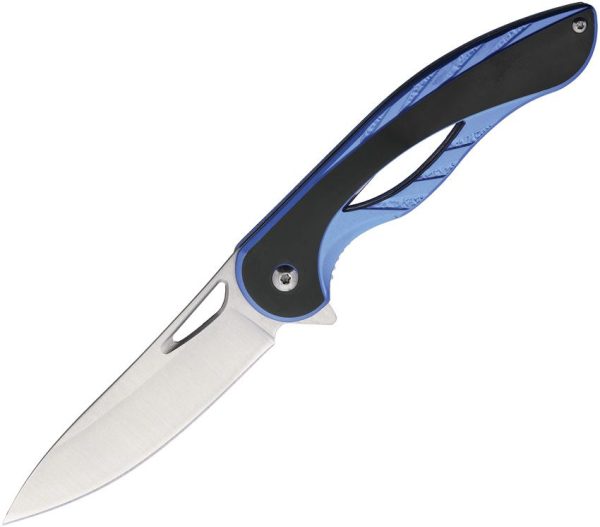 Mtech MT2013 Linerlock Folding Knife - Blue Aluminum
