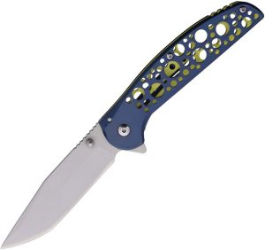 Mtech MT2015 Linerlock Tanto Knife - Blue Yellow