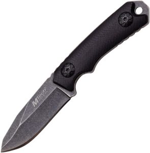 MTech MT2030BK Neck Knife - Stonewash Drop Point Black