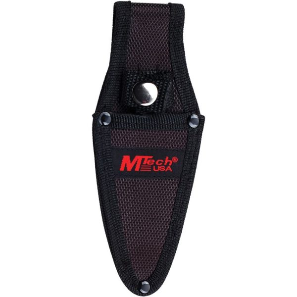 MTech Push Dagger Double Edge Stonewash - Black Rubber