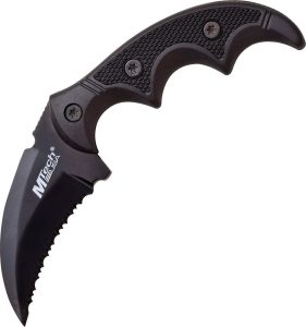 MT2063BK.jpg MTech Fixed Blade Hawkbill Serrated - Black Finish