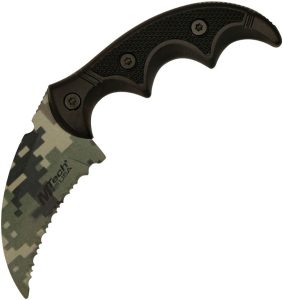 Mtech MT2063 Fixed Blade Hawkbill - Camo Serrated