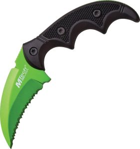 MTech Fixed Blade Hawkbill Serrated - Green Finish
