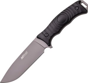 MTech Fixed Blade 5in Drop Point Titanium Coat Stainless
