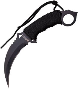 MT2076BK.jpg MTech Karambit Fixed Blade Black Serrated - Full Tang