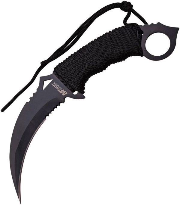 MTech Karambit Fixed Blade Black Serrated - Full Tang