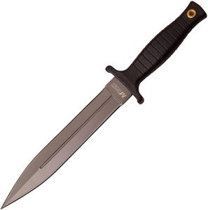 MTech Boot Knife 7in Gray Titanium Double-Edge Stainless