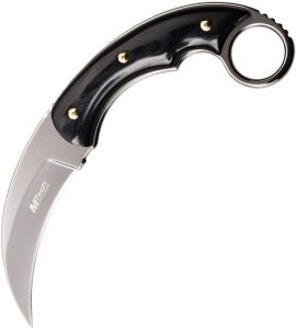 MTech Fixed Blade Knife 3.5" 3Cr13 Stainless Black Handle