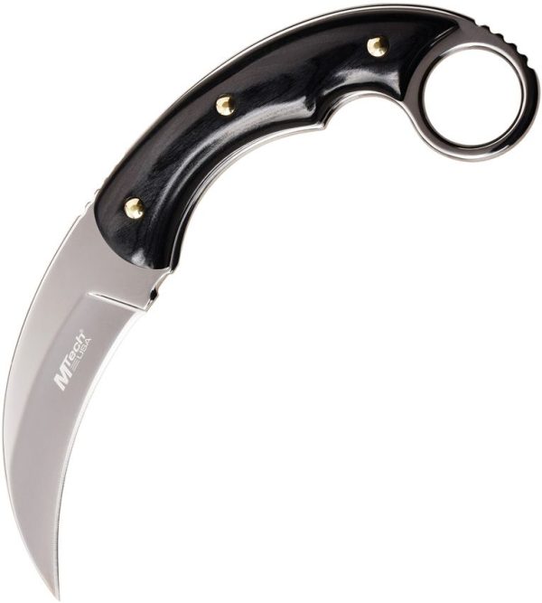 MTech Fixed Blade Knife 3.5" 3Cr13 Stainless Black Handle