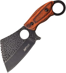 MTech Fixed Blade 3.5in Brown Pakkawood - Stonewash Finish