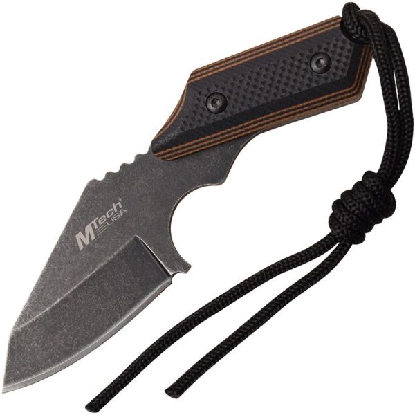 MTech Fixed Blade - Black Brown G10 Handle