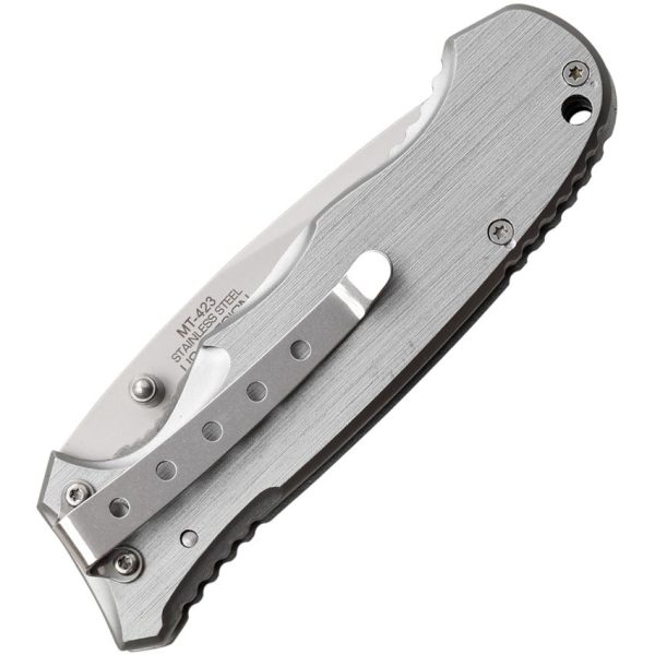 MTech Linerlock Rosewood Folding Knife - Stainless Handle