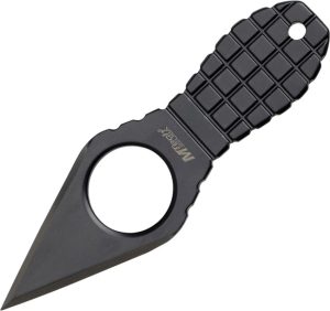 MTech Grenade Neck Knife Black Double Edge 2.25in