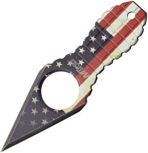 MTech Grenade Neck Knife American Flag Full Tang 2.25in