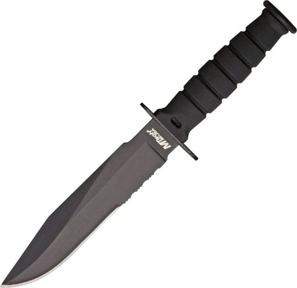 MTech Kabai Fixed Blade - 440 Stainless Serrated Black