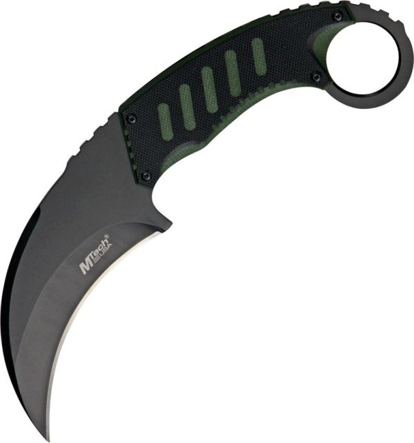 MTech Tactical Karambit - Black/Green G10
