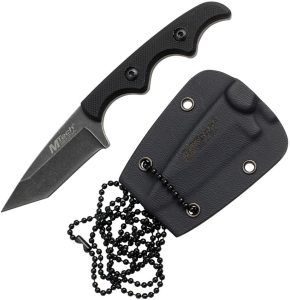 MTech Neck Knife Black G-10 Tanto Fixed Blade