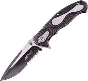 MTech Framelock Serrated Two-Tone Drop Point