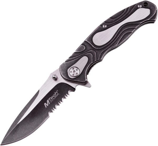 MTech Framelock Serrated Two-Tone Drop Point