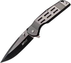 MTA1019BK.jpg MTech Framelock A/O Black Silver Stainless Knife