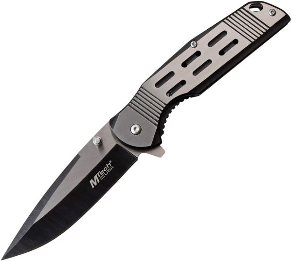 MTech Framelock A/O Black Silver Stainless Knife