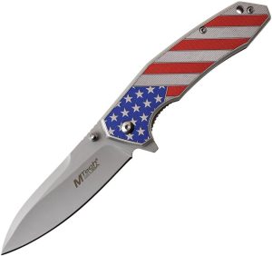 MTech American Flag Linerlock A/O Aluminum Knife