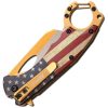 MTech Linerlock A/O American Flag 2.5 Inch Blade