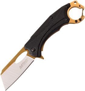 MTech Linerlock A/O Gold/Black 2.5 Inch Knife