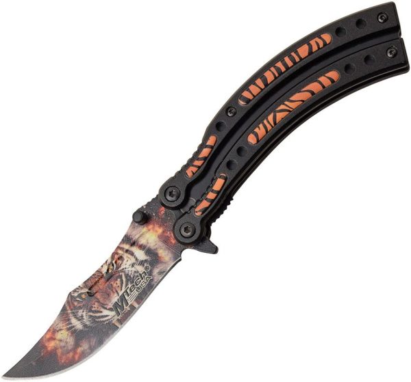 MTech Tiger Linerlock A/O Black Orange Artwork